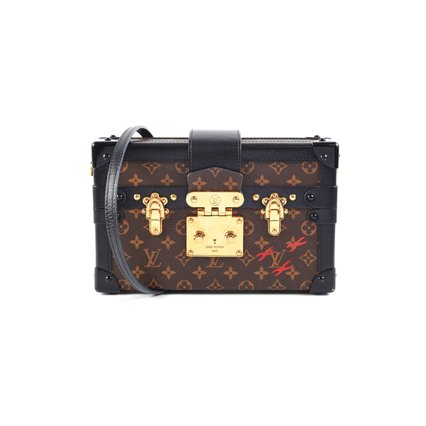 LOUIS VUITTON Monogram Petite Malle V Black 1095041