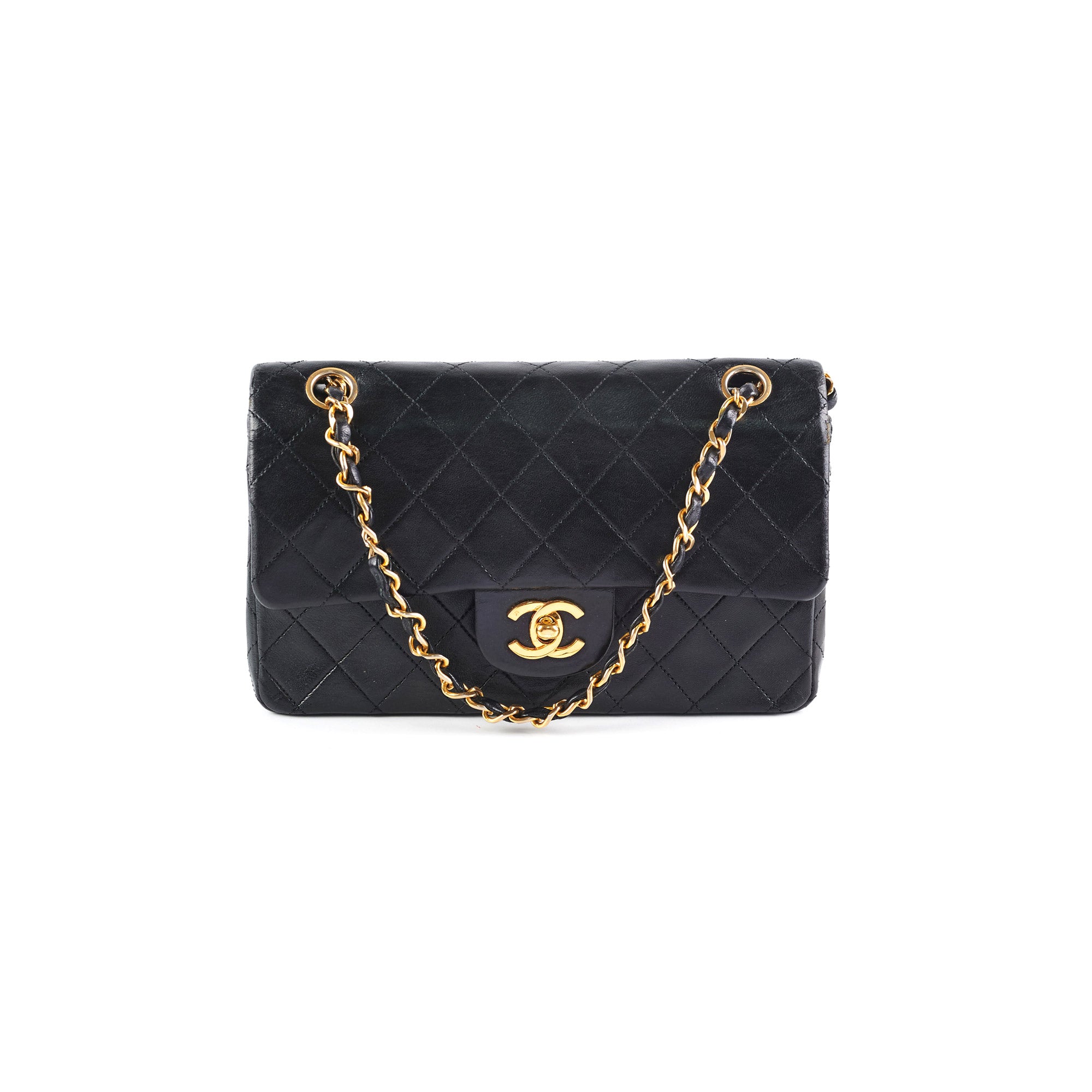 Chanel Vintage Quilted Small Classic Flap Black THE PURSE AFFAIR