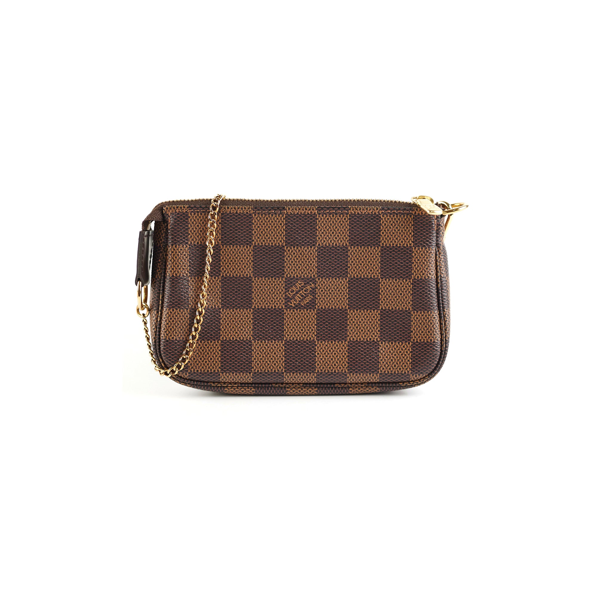 Mini pochette damier clearance ebene