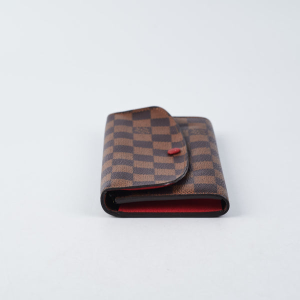 Louis Vuitton Emilie Wallet Damier Ebene Red - LVLENKA Luxury