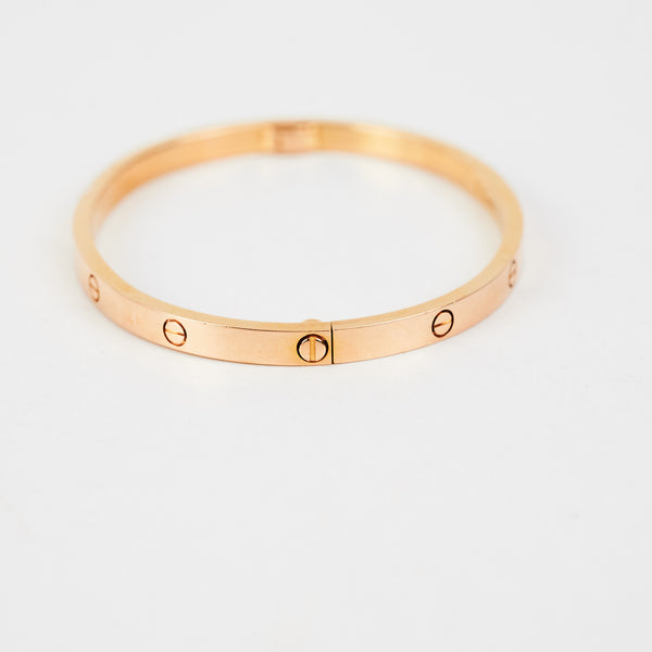 CARTIER LOVE BRACELET B6035621 PINK GOLD SIZE 16 — Pushkin Antiques