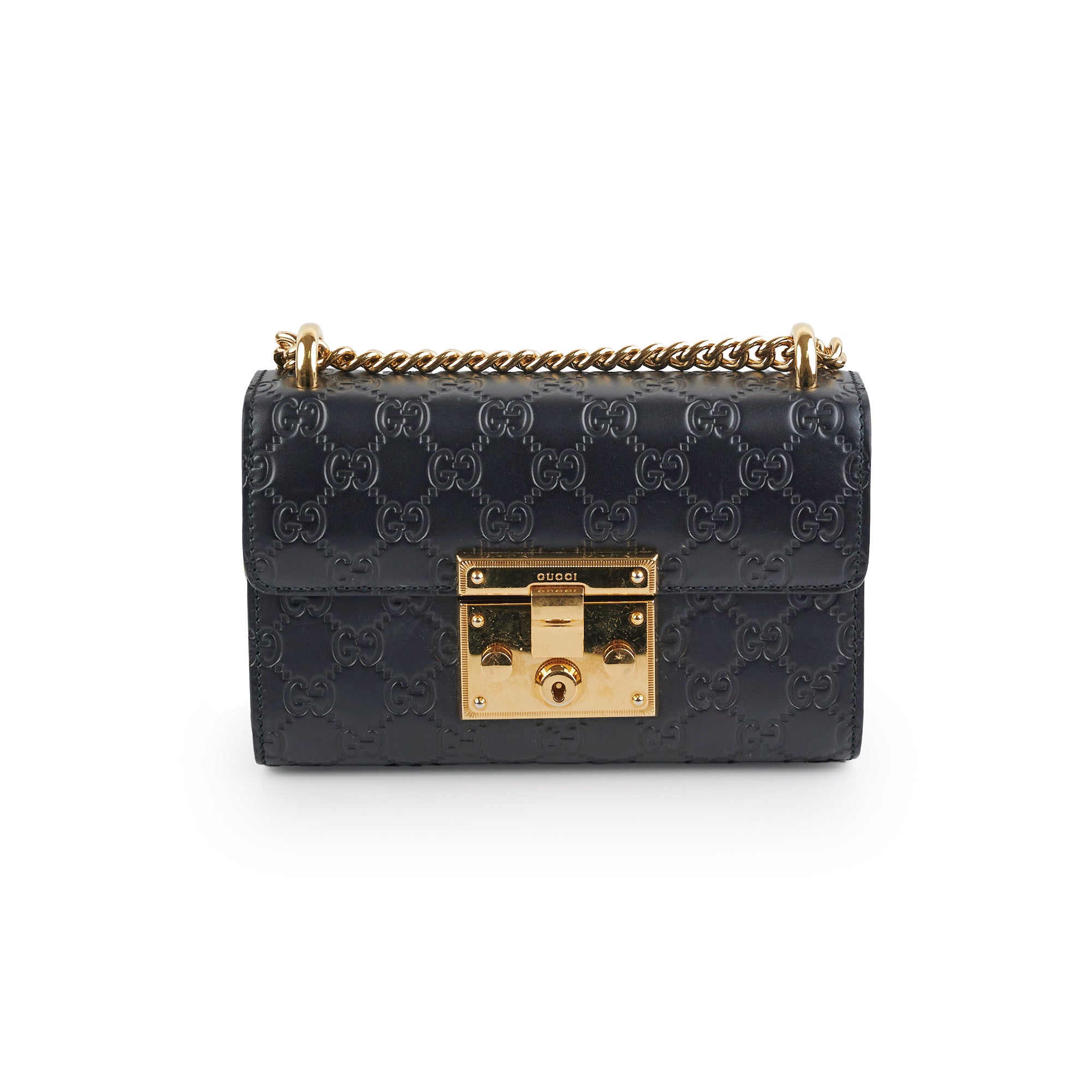 Gucci Padlock Small Black Bag THE PURSE AFFAIR