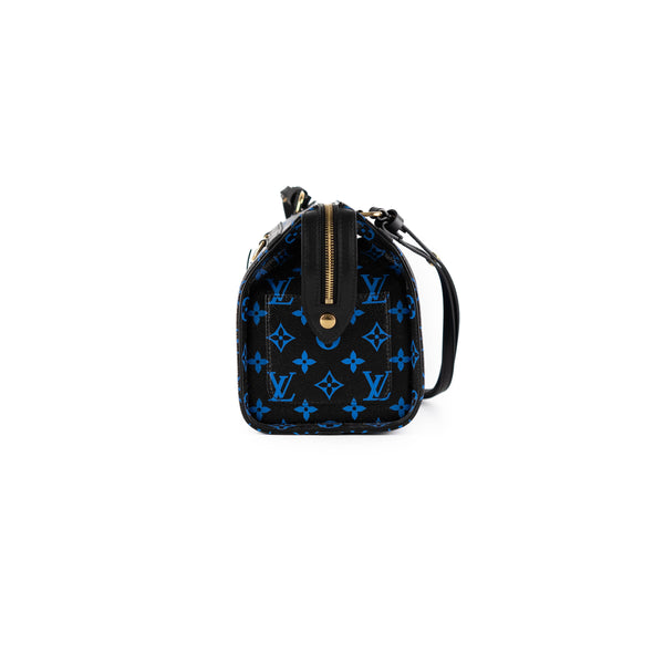 LOUIS VUITTON Colored Monogram Speedy  PM Blue Black 1123200