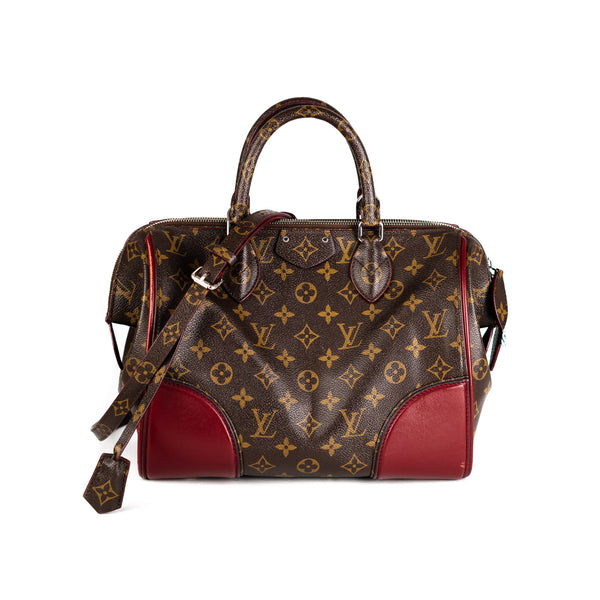 100% AUTHENTIC LOUIS VUITTON MONOGRAM SHINE DOC PM IN BORDEAUX RETAIL $2960