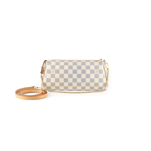 Louis Vuitton Damier Azur Eva Clutch w/ Strap – The Find Studio