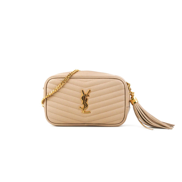 Saint Laurent Mini Lou Dark Beige - THE PURSE AFFAIR