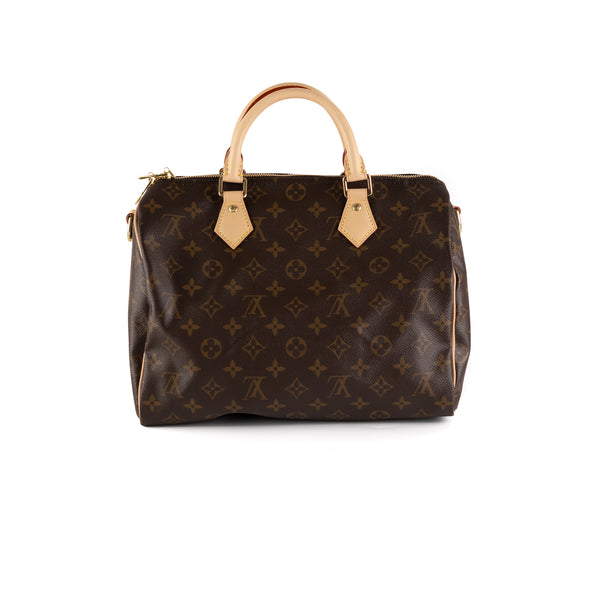 LV speedy 30B Monogram with black details. ( J ) 