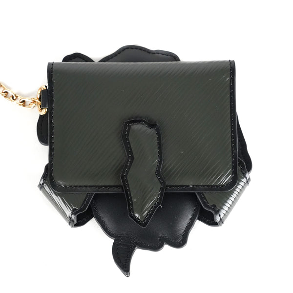 Louis Vuitton Grey and Black EPI Leather Catogram Dog Cardholder Gold Hardware, 2018 (Very Good), Womens Handbag