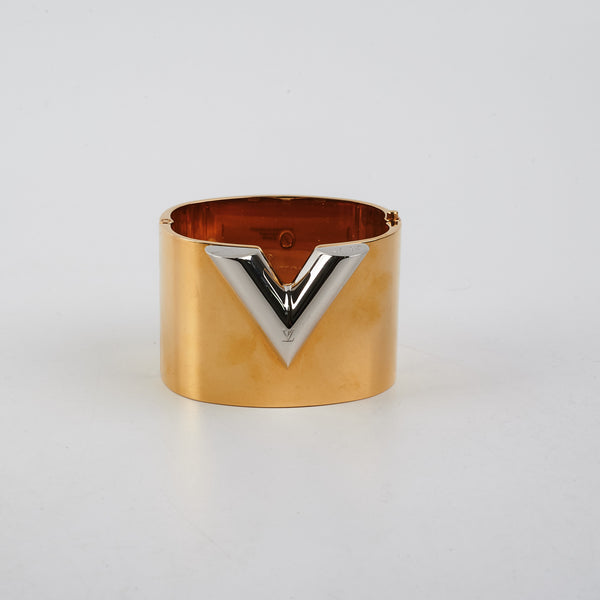 Louis Vuitton Gold Essential V Cuff Bracelet – The Closet