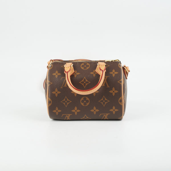 Louis Vuitton Pink Denim Monogram Nano Speedy (New Style) - THE PURSE AFFAIR