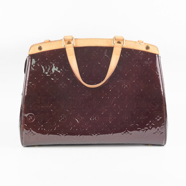 Louis Vuitton Brea Monogram Vernis GM Amarante in Patent Leather/Vachetta  with Brass - US