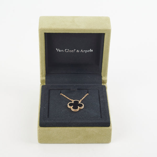 Van Cleef & Arpels Vintage Alhambra Necklace Onyx - THE PURSE AFFAIR