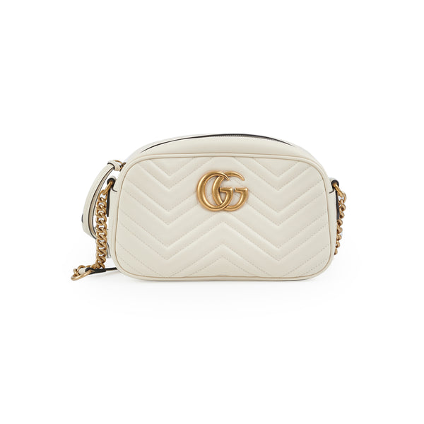 GUCCI GG MARMONT MINI CAMERA BAG WHITE - CRTBLNCHSHP