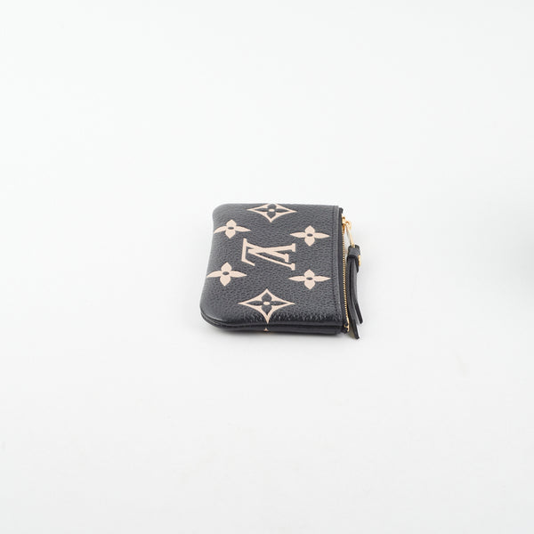 Louis Vuitton Key Pouch Bicolore Black Beige Monogram Empreinte