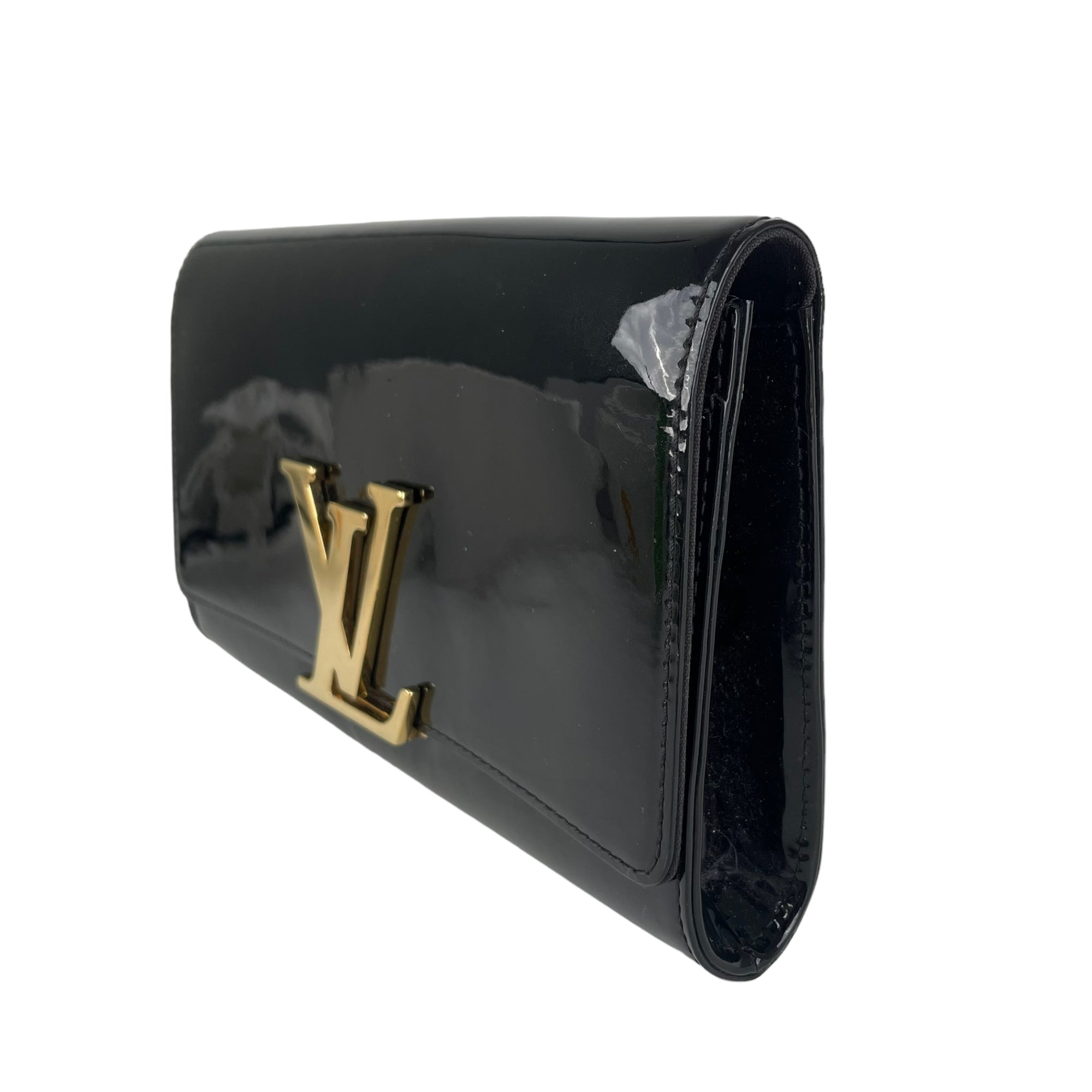 Louise leather clutch bag Louis Vuitton Black in Leather - 18925632