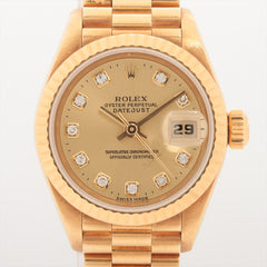 Rolex Datejust 26mm 18k Yellow Gold with Diamonds Watch