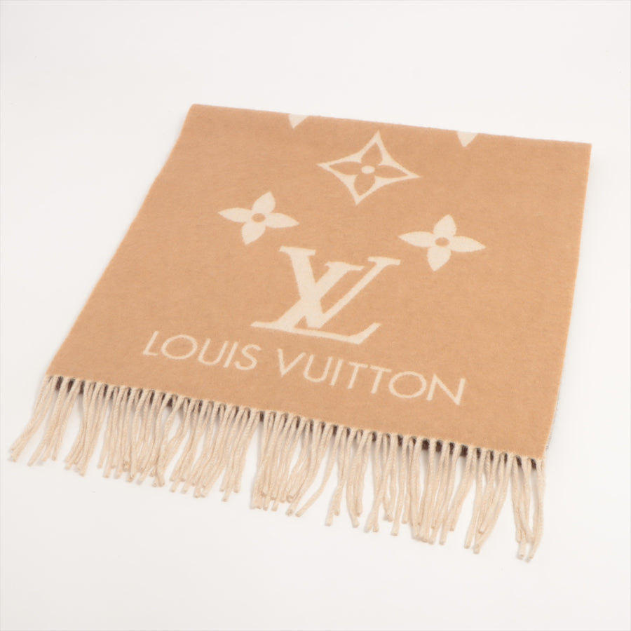 Louis Vuitton Brown Reykjavik Cashmere Scarf White Light brown