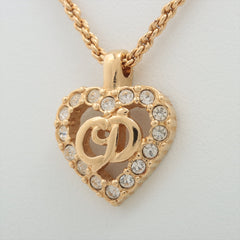 ITEM 4 - Dior CD Heart Crystals Necklace (Costume Jewellery)