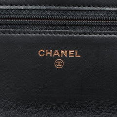 Chanel Camellia Black Wallet On Chain WOC