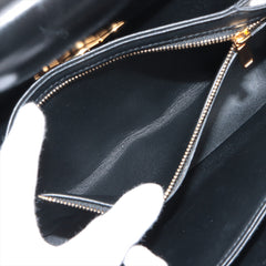 CELINE Triomphe Medium Leather Shoulder bag black