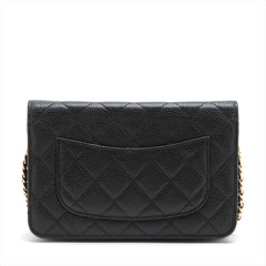 Chanel Wallet On Chain WOC Caviar Crossbody Bag Black - 22 series