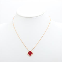 Van Cleef & Arpels Vintage Alhambra Carnelian Necklace - April 2022