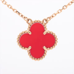 Van Cleef & Arpels Vintage Alhambra Carnelian Necklace- April 2024