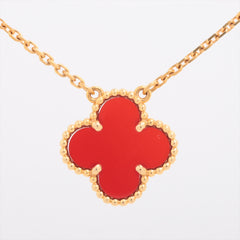 Van Cleef & Arpels Vintage Alhambra Carnelian Necklace