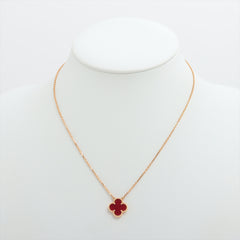 Van Cleef & Arpels Vintage Alhambra Carnelian Necklace