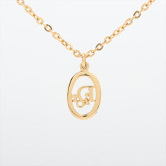 Christian Dior Logo Gold Necklace Costume Jewellery