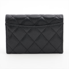 Chanel Flap Caviar Black Cardholder- Microchipped