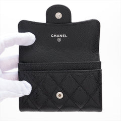 Chanel Flap Caviar Black Cardholder- Microchipped