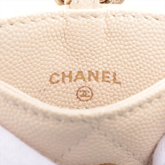 Chanel Caviar Beige Cardholder Crossbody - Series 20