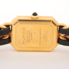 Chanel Premiere M Gold Black Watch