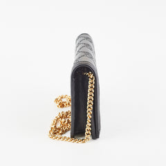 Gucci GG Matelasse Chain Wallet Black