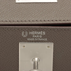 Hermes Special Order Kelly 28 Epsom Etain/Vert Fonce Stamp Y (2020)
