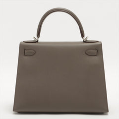 Hermes Special Order Kelly 28 Epsom Etain/Vert Fonce Stamp Y (2020)