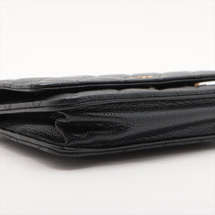 HOLD Chanel Caviar Wallet On Chain WOC Black (microchipped)