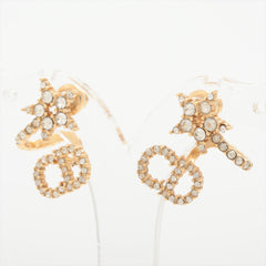 Christian Dior CD Star Gold Rhinestone Earrings Costume Jewellery