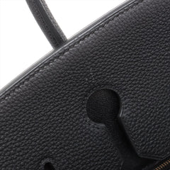 Hermes Birkin 35 Togo Black Square E Stamp