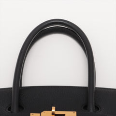 Hermes Birkin 35 Togo Black Square E Stamp