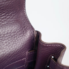 Hermes Kelly 32 Purple Clemence - I Square Stamp