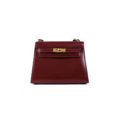 Hermes Vintage Mini Kelly 20 Rouge R Circle Stamp