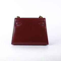 Hermes Vintage Mini Kelly 20 Rouge R Circle Stamp