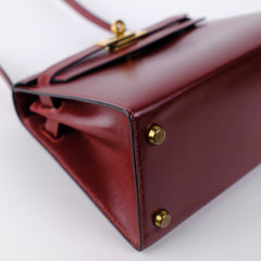 Hermes Vintage Kelly 20 Rouge R Circle Stamp