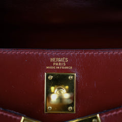 Hermes Vintage Kelly 20 Rouge R Circle Stamp