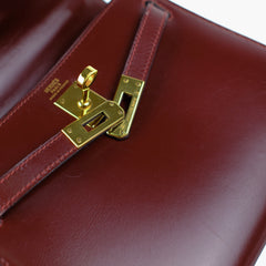 Hermes Vintage Mini Kelly 20 Rouge R Circle Stamp