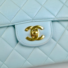 Chanel Vintage Double Side Flap Bag Blue