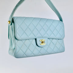 Chanel Vintage Double Side Flap Bag Blue