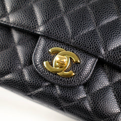 Chanel Medium M/L Caviar Classic Flap Black 23 series